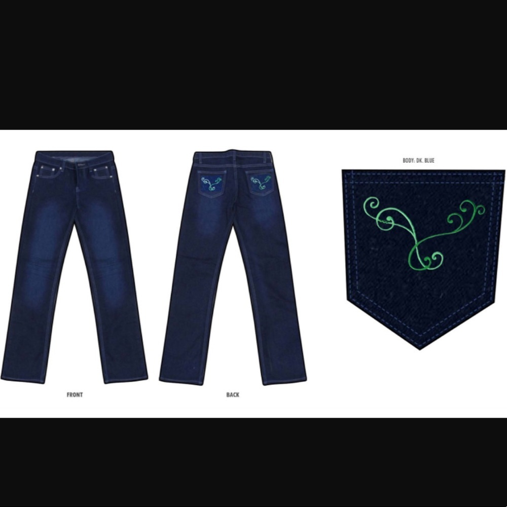 JEZBELROXII GIRLS Dark Blue Jeans Size 14 New